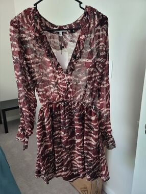 NWT Silk Animal Print Dress XS-S